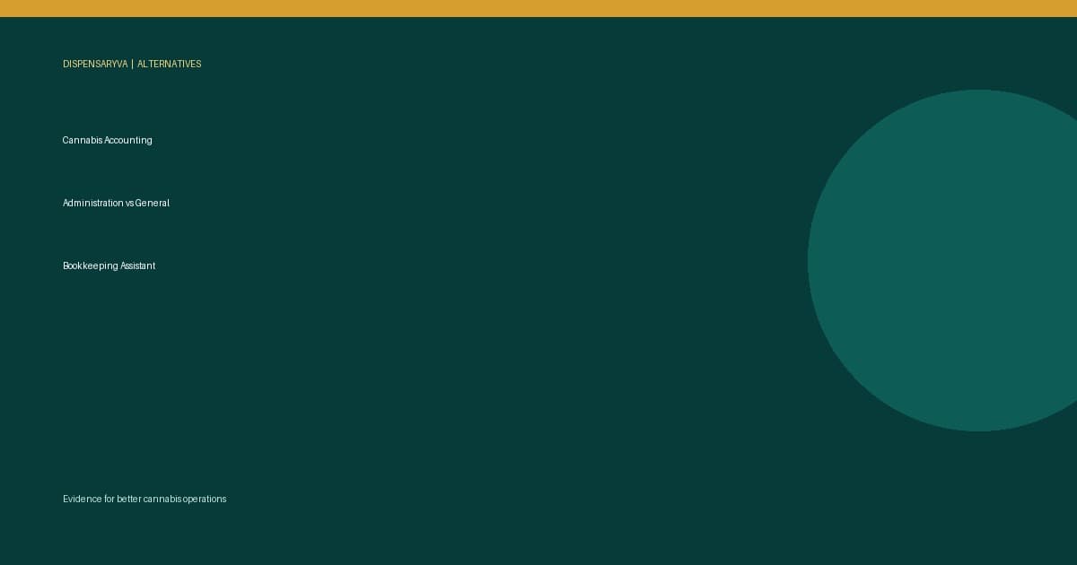Comparison framework for Cannabis Accounting Administration and General Bookkeeping Assistance