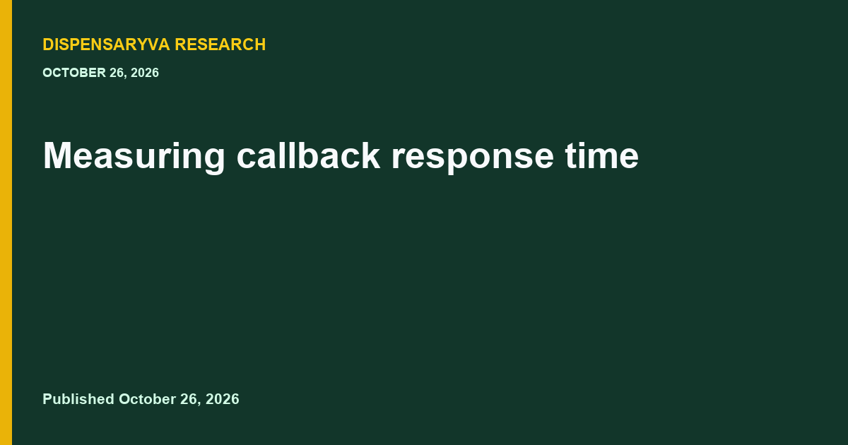 Measuring callback response time